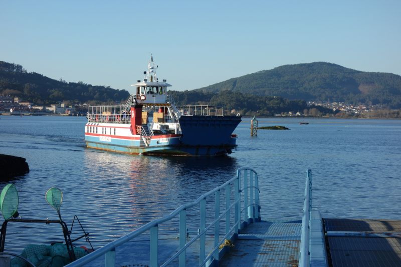 El ferry por el que los peregrinos del Camino Portugués de la Costa cruzan de Caminha a A Guarda