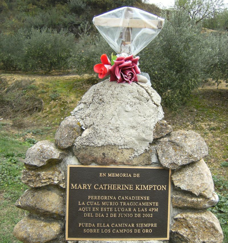 Monumento de Marie Catherine Kimpton, saliendo de Villatuerta.