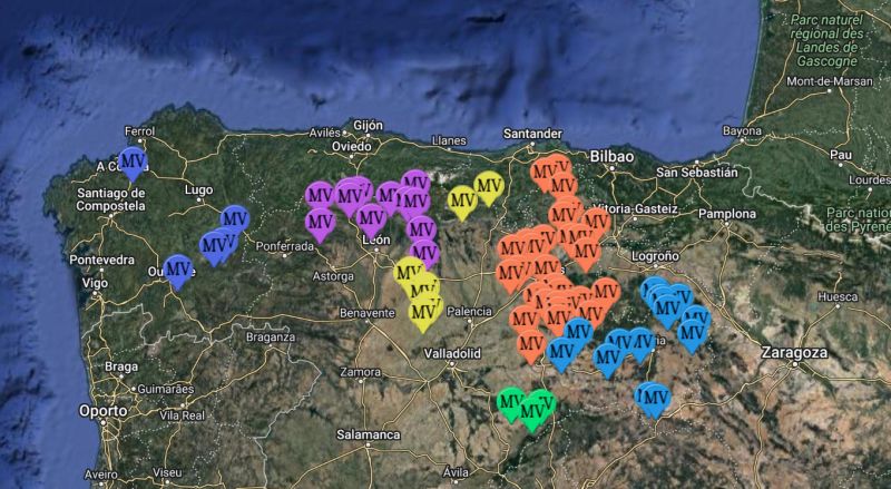 Lugares de interés turístico y cultural de la red Museos Vivos en España (fuente: museosvivos.com).