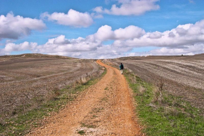 Nubes y campos infinitos en la meseta burgalesa