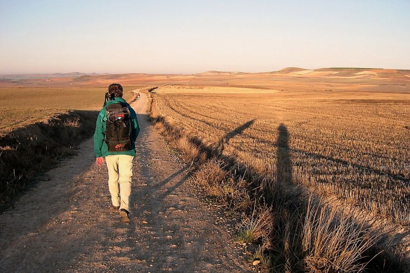 Por la llanura burgalesa, de camino a Puente Fitero.