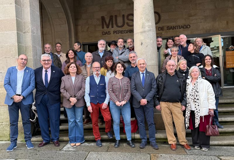 Socios del proyecto CSXXI; subdelegada del Gobierno, secretaria Mintur, asociaciones del Camino Francés y Norte, y American Pilgrims.